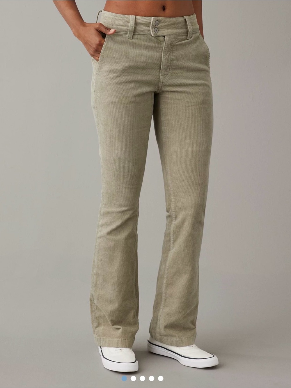American Eagle Stretch High Waist Kick Boot Corduroy Pants